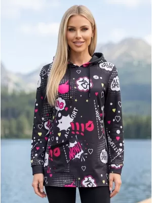Hanorac de dama ALTISPORT GITA NEGRU
