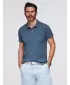 Mens t -thirt cu guler OMBRE OM-POWS-0142 ALBASTRU ÎNCHIS