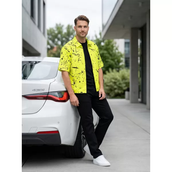  Cămașă premium pentru bărbați ALTISPORT VOJ/ALM034KOS01 GALBEN NEON 