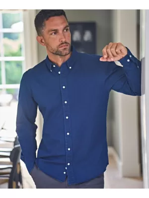 Cămașă pentru bărbați TEE JAYS | TJ 4002 ALBASTRU INDIGO