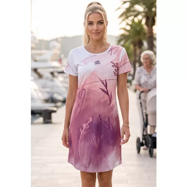 Tricou premium extins pentru femei ALTISPORT VOJ/ALW083SAT02 ALB ROZ 