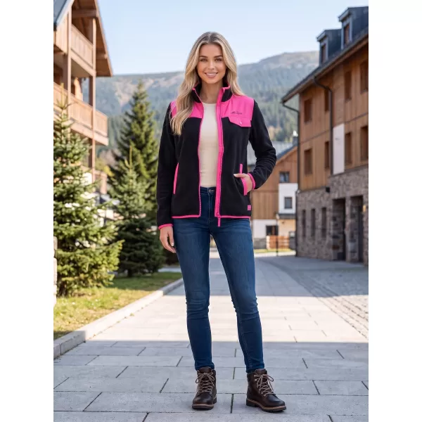  Hanorac de damă din fleece ALTISPORT GENESIS NEGRU 