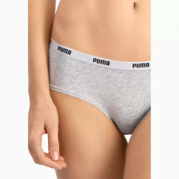  Chiloți PUMA WOMEN HIPSTER 2P PACK 90785205 GRI/GRI 