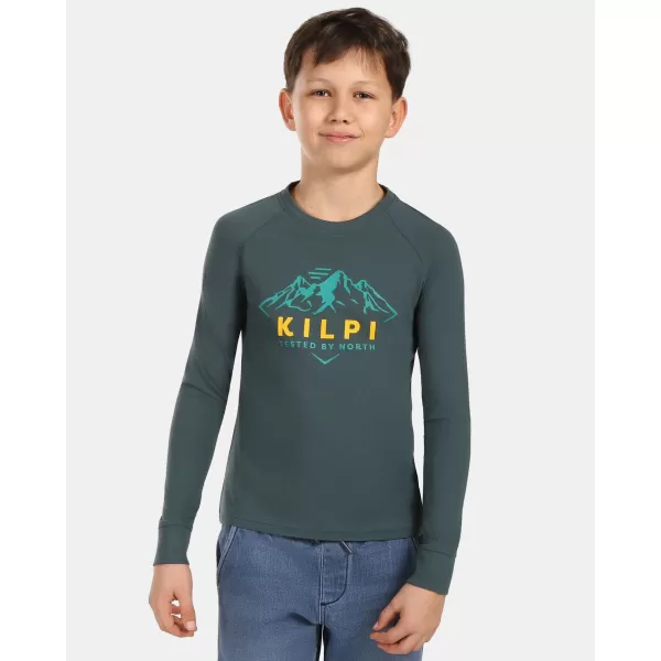  Tricou băieți KILPI VERATI-JB ZJ0301KI VERDE ÎNCHIS 