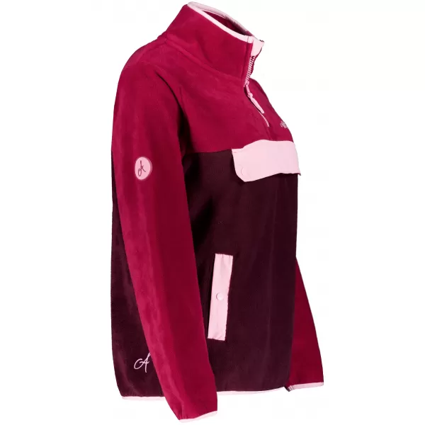  Hanorac de damă din fleece ALTISPORT GEMMY BURGUNDIA 