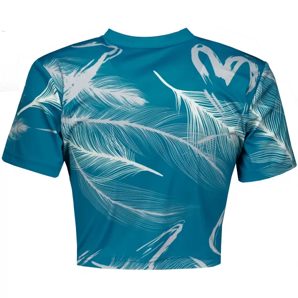  Crop top de damă premium ALTISPORT VOJ/ALW001TR07 SMARALD/GRI 