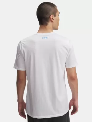 Tricou pentru bărbați UNDER ARMOUR UA TRIPLE STACK LC LOGO SS ALB