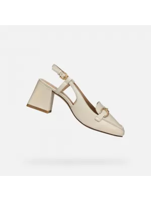 Pantofi de dama cu toc GEOX CORONILLA CREMOS