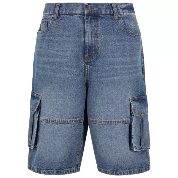  Pantaloni scurţi URBAN CLASSICS TB7367 BLUE DEEP BLUE SPĂLATĂ 
