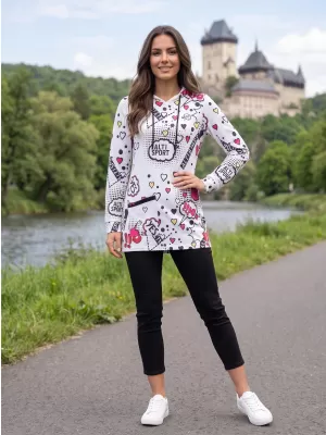 Hanorac de dama ALTISPORT GITA ALB