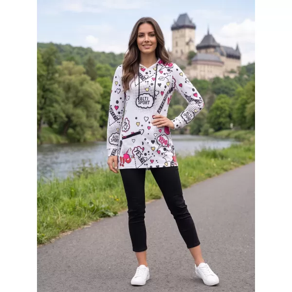  Hanorac de dama ALTISPORT GITA ALB 
