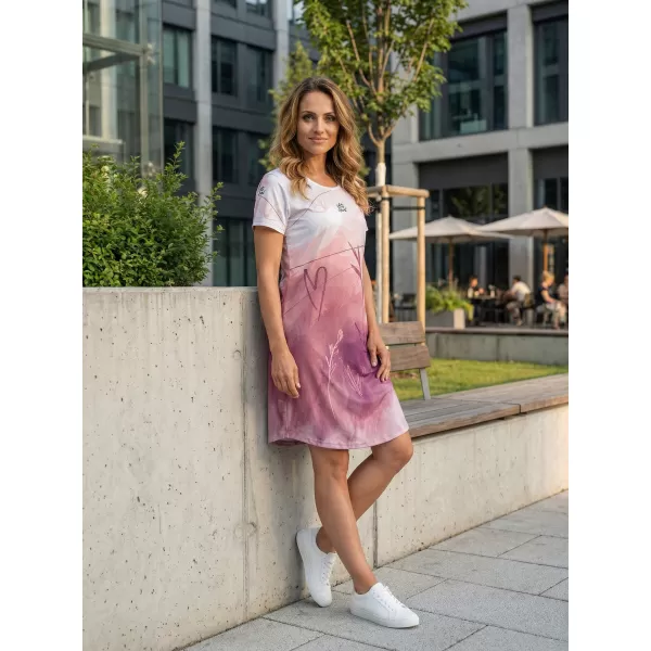  Tricou premium extins pentru femei ALTISPORT VOJ/ALW083SAT02 ALB ROZ 