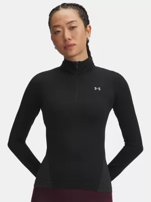 Tricou pentru femei UNDER ARMOUR UA VANISH SEAMLESS 1/4 ZIP 6000644-003 NEGRU