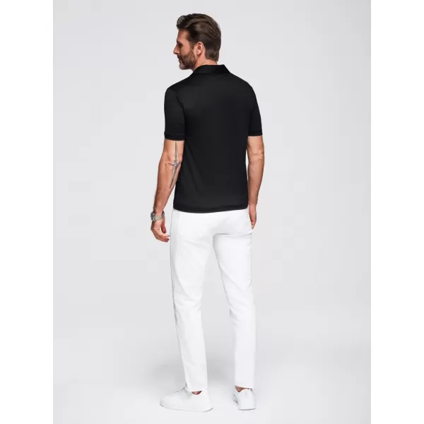  Mens t -thirt cu guler OMBRE OM-POSS-0150 NEGRU 