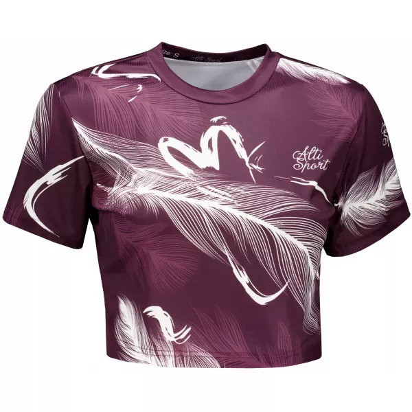  Crop top de damă premium ALTISPORT VOJ/ALW001TR07 VIOLET 