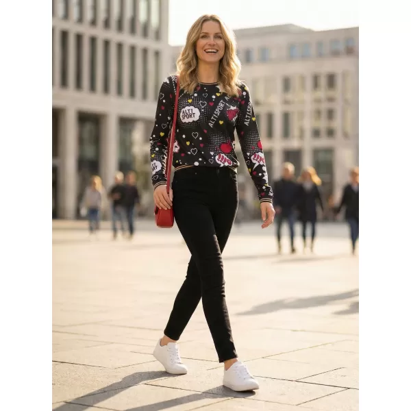  Tricou de damă ALTISPORT GAIA NEGRU 