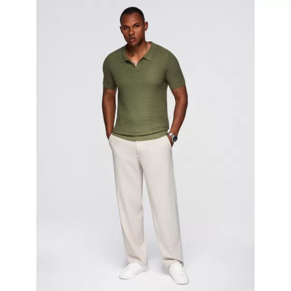 Tricou pentru bărbați OMBRE OM-POSS-0157 MĂSLIN 