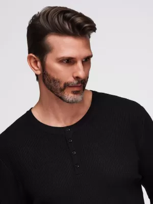 Pulover pentru bărbați OMBRE OM-SWSW-0182 NEGRU