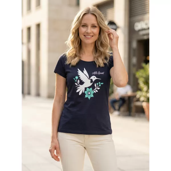  Tricou pentru femei cu mâneci scurte ALTISPORT ALW192122 SEA -BLUE 