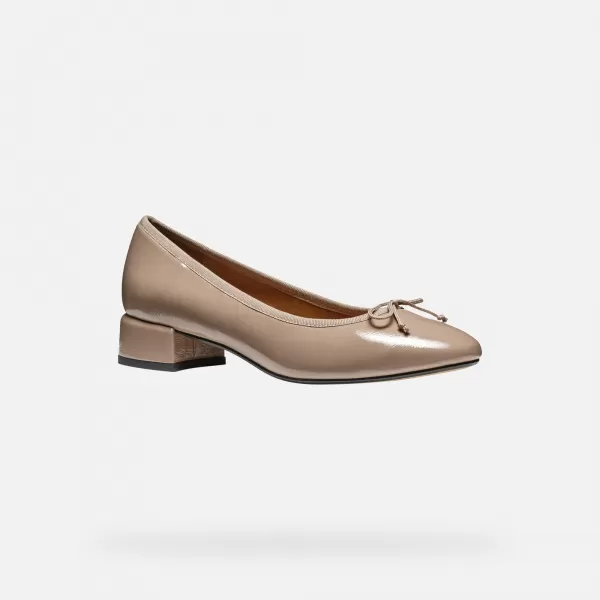  Pantofi de dama cu toc GEOX FLORETIA BEJ 