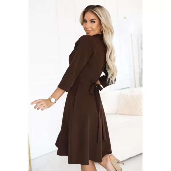  Rochie NUMOCO 286-9 CIOCOLATĂ 