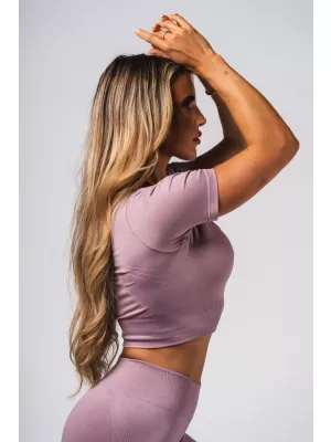 Crop top model fără sudură FLOW SEAMLESS 499 PINK Nebbia