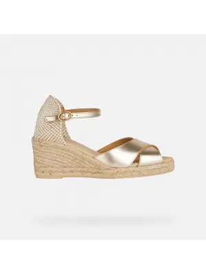 Sandale de dama GEOX GELSA LOW DE AUR