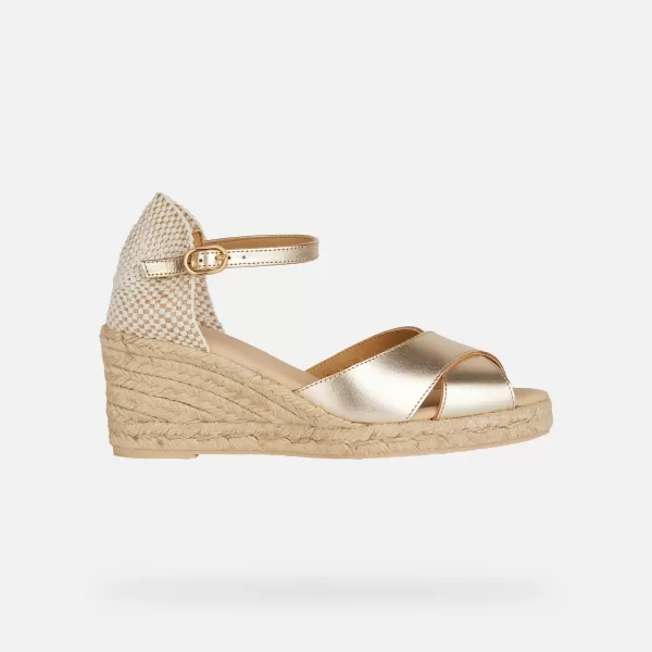  Sandale de dama GEOX GELSA LOW DE AUR 
