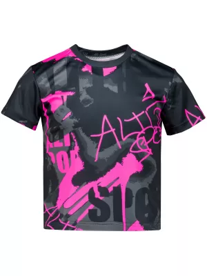 Premium funcțional pentru copii ALTISPORT VOJ/ALK076TR01 BLACK/FLUO PINK