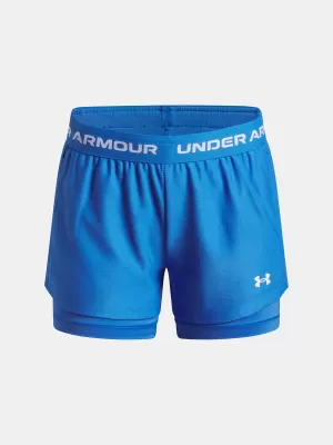 Pantaloni scurți pentru fete UNDER ARMOUR UA TECH PLAY UP 2N1 SHORT 6004985-402 ALBASTRU