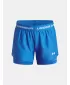 Pantaloni scurți pentru fete UNDER ARMOUR UA TECH PLAY UP 2N1 SHORT 6004985-402 ALBASTRU