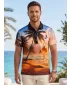 Tricou funcțional pentru bărbați cu guler premium ALTISPORT VOJ/ALM116TR05 PALMIERI