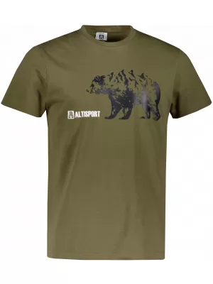 Tricou pentru bărbați cu mâneci scurte ALTISPORT ALM193129 KAKI