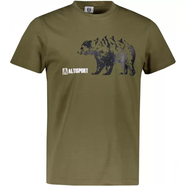  Tricou pentru bărbați cu mâneci scurte ALTISPORT ALM193129 KAKI 