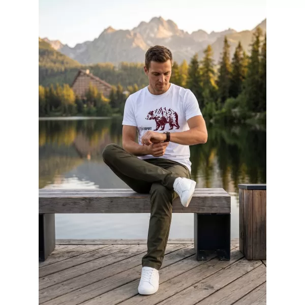  Tricou pentru bărbați cu mâneci scurte ALTISPORT ALM193129 ALB 