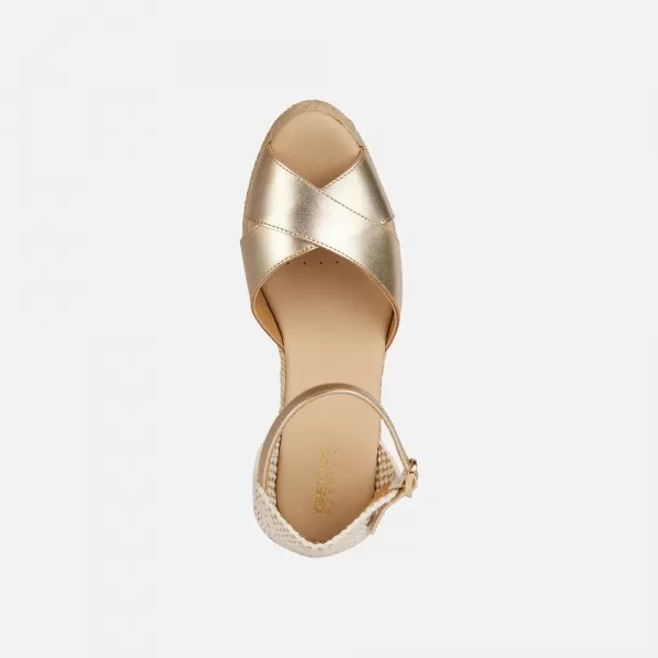  Sandale de dama GEOX GELSA LOW DE AUR 