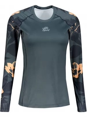 Tricou funcțional pentru femei cu mâneci lungi premium ALTISPORT VOJ/ALW115TR03 GRI ÎNCHIS