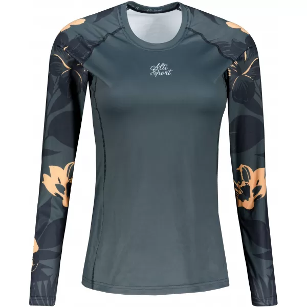  Tricou funcțional pentru femei cu mâneci lungi premium ALTISPORT VOJ/ALW115TR03 GRI ÎNCHIS 
