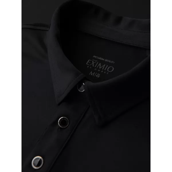  Mens t -thirt cu guler OMBRE OM-POSS-0150 NEGRU 