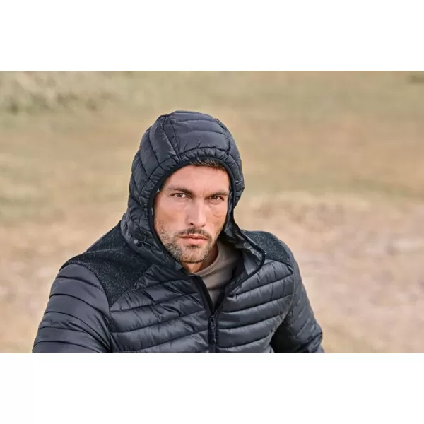  Jachetă pentru bărbați TEE JAYS | TJ 9610 MELANGE NEGRU/NEGRU 
