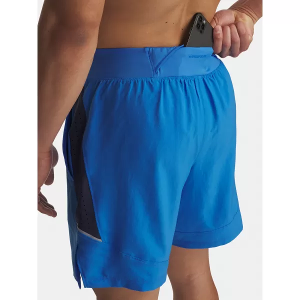  Pantaloni scurți pentru bărbați UNDER ARMOUR UA LAUNCH PRO 2N1 7 SHORTS ALBASTRU 