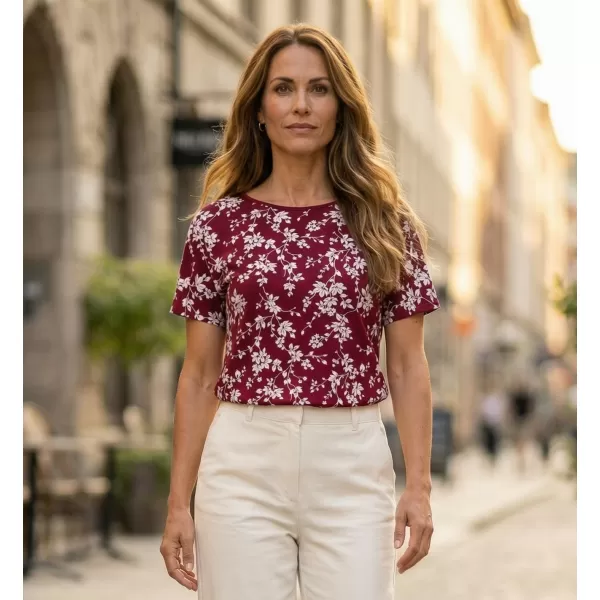  Tricou de damă ALTISPORT GYLDA BURGUNDIA 
