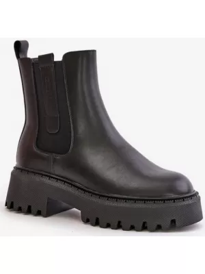 Pantofi izolați din piele de damă BIG STAR OO274A386 NEGRI Pantofi Big Star