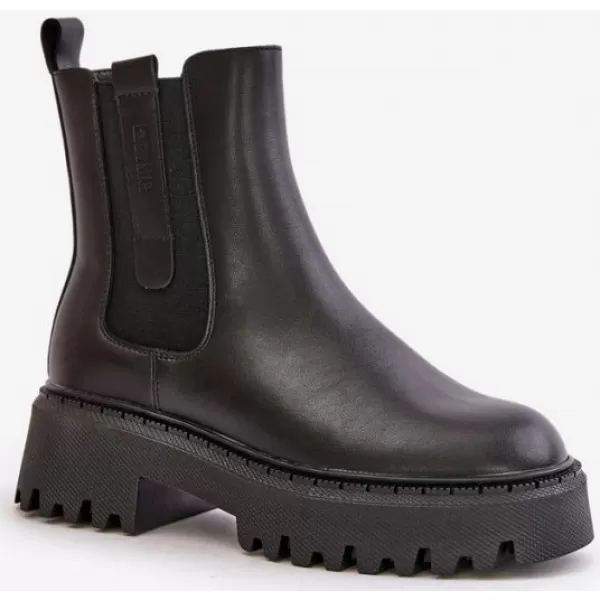  Pantofi izolați din piele de damă BIG STAR OO274A386 NEGRI Pantofi Big Star 