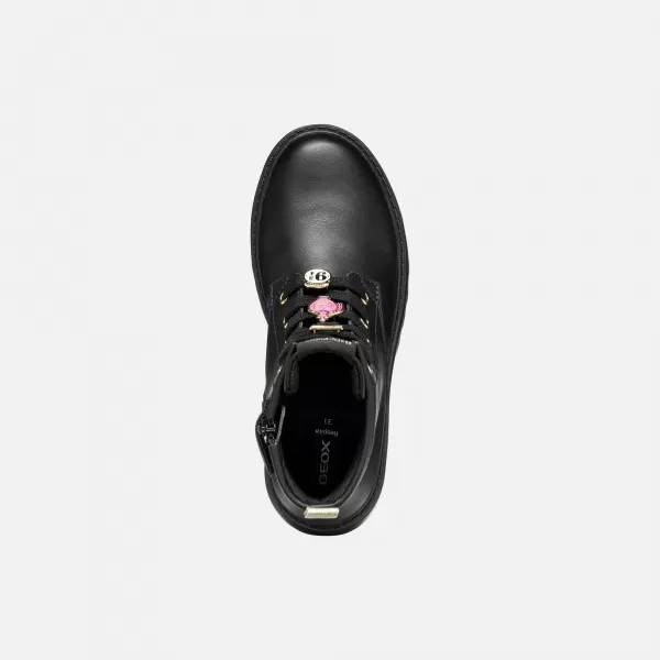  Botine pentru fete GEOX CASEY HARRY POTTER J5620B000BCC9999 NEGRU 