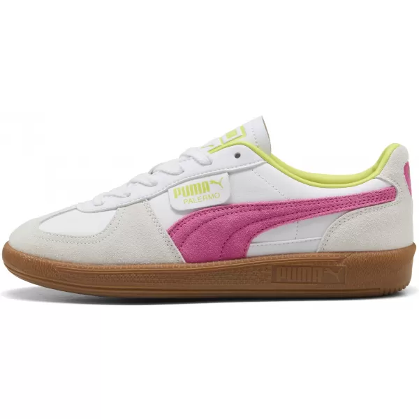  Pantofi pentru bărbați PUMA PALERMO LTH 39646425 CÂINE PUMA WHITE/FLURU PINK 