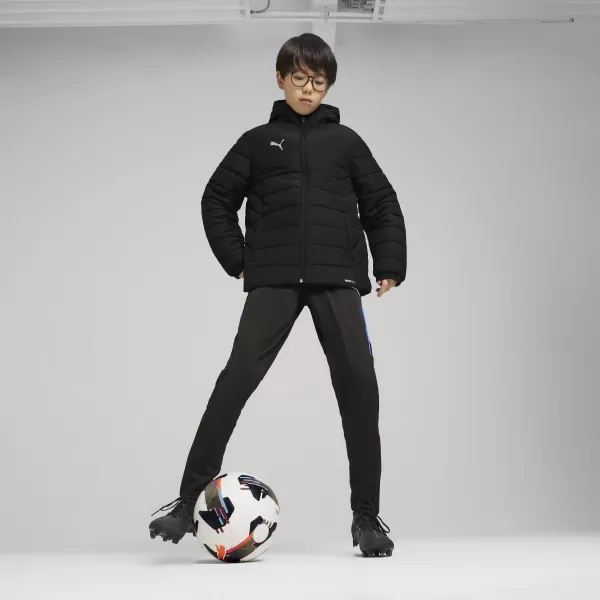  Sacou PUMA TEAMADDITIONS HOODED PADDED JACKET JR 65973803 PUMA BLACK/PUMA SILVER 