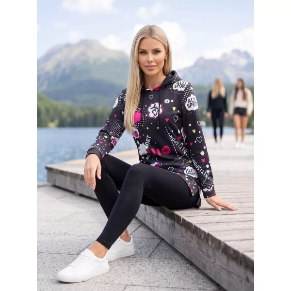  Hanorac de dama ALTISPORT GITA NEGRU 