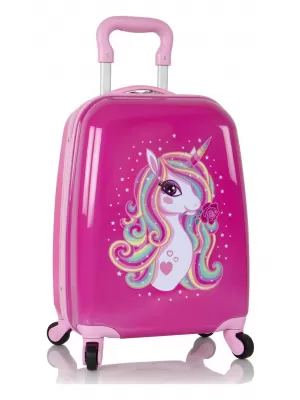 Valiză HEYS Kids 4w TRANDAFIR UNICORN