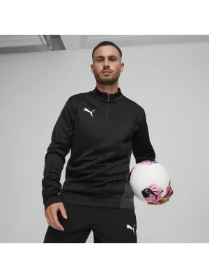 Cămaşă PUMA TEAMGOAL TRAINING 1/4 ZIP TO 658629_03 PUMA NEGRU/ALB/GRI ÎNCHIS